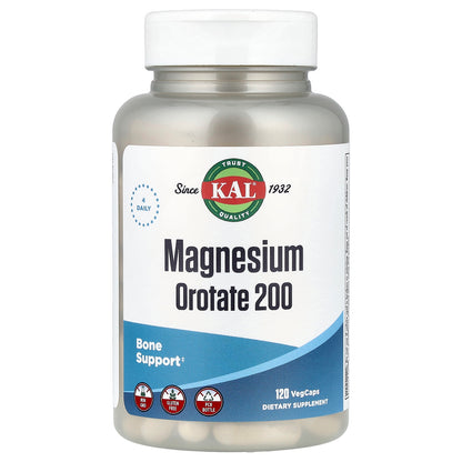 KAL, Magnesium Orotate 200, 120 VegCaps (50 mg per Capsule)