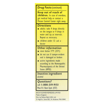 Bach, Original Flower Remedies, Rescue Remedy®, Natural Stress Relief, 0.35 fl oz (10 ml)