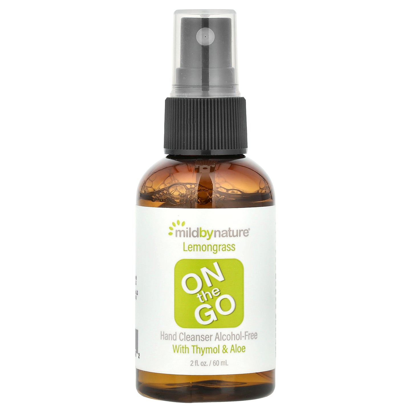 Mild By Nature, On-The-Go Hand Cleanser, Alcohol-Free, Lemongrass, 2 fl oz (60 ml)