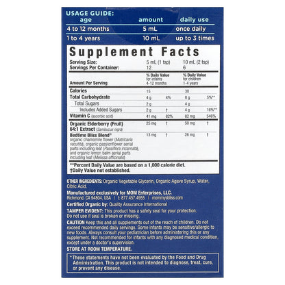 Mommy's Bliss, Organic Baby Bedtime Drops, Age 4 Months+, 2 oz (60 ml)