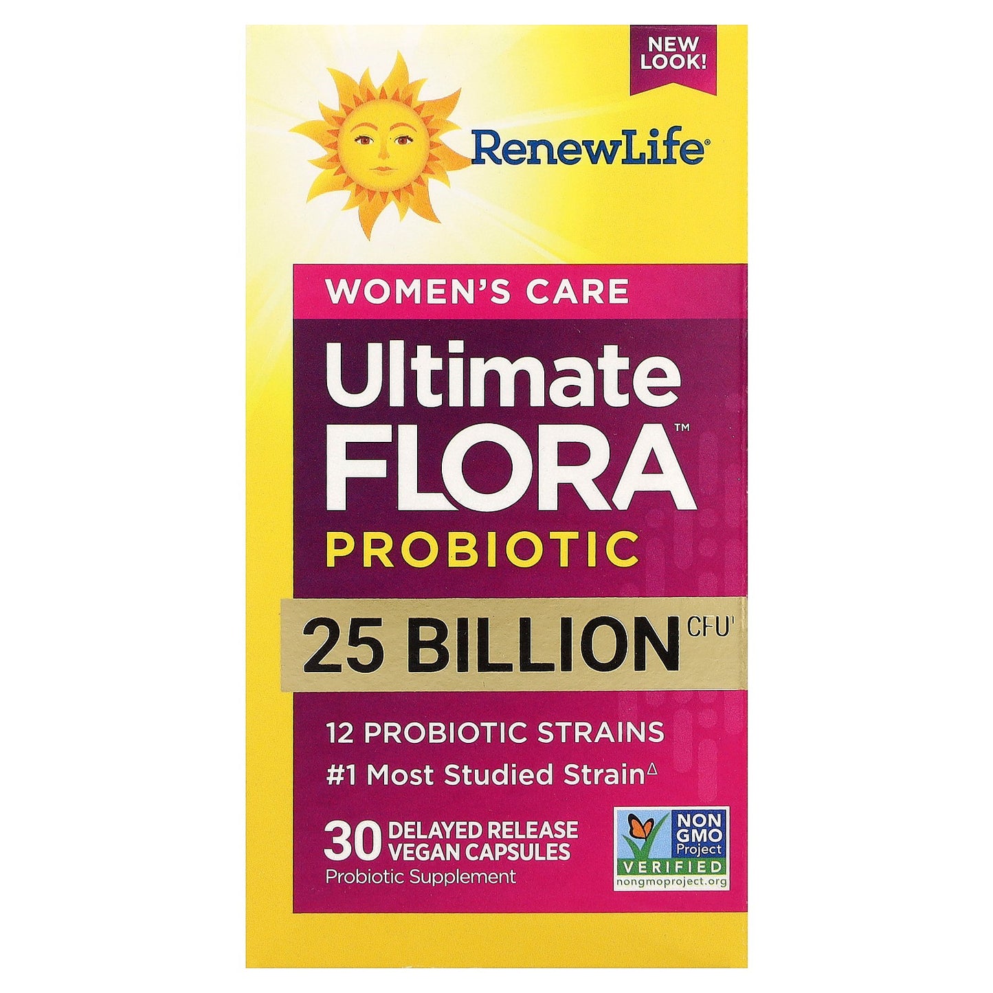 Renew Life, Women's Care, Ultimate Flora™ Probiotic, 25 Billion CFU, 30 Delayed Release Vegan Capsules