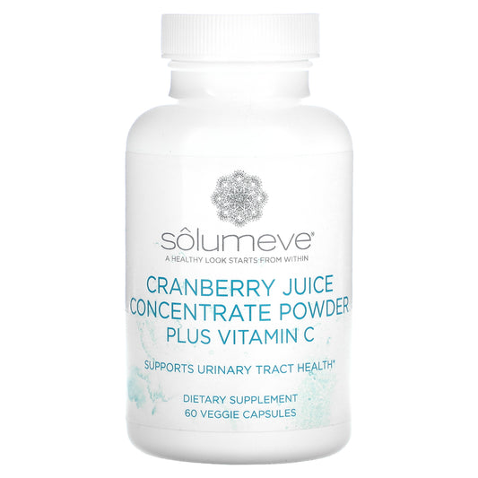 Solumeve, Cranberry Juice Concentrate Plus Vitamin C, 60 Veggie Capsules