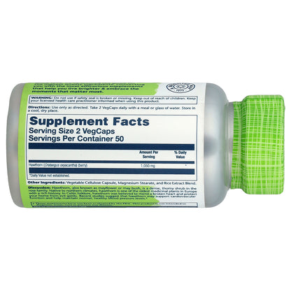 Solaray, True Herbs, Hawthorn, 100 VegCaps (525 mg per Capsule)