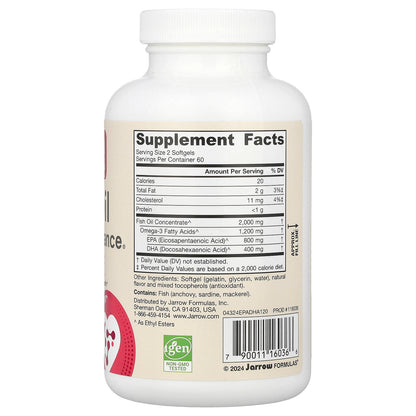 Jarrow Formulas, Fish Oil, EPA-DHA Balance®, 120 Softgels