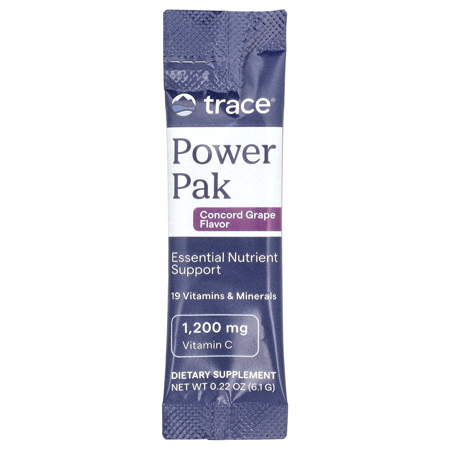 Trace, Power Pak, Essential Nutrient Support, Concord Grape, 30 Stick Packs, 0.22 oz (6.1 g) Each