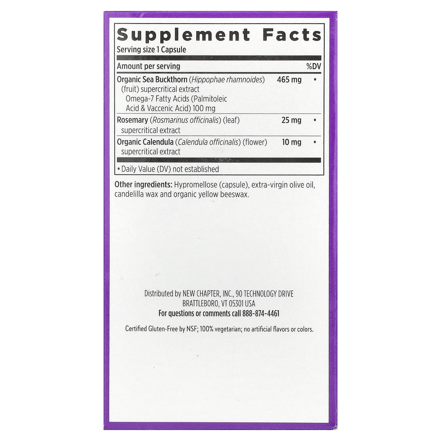 New Chapter, Omega-7 Sea Buckthorn Blend, 60 Vegetarian Capsules