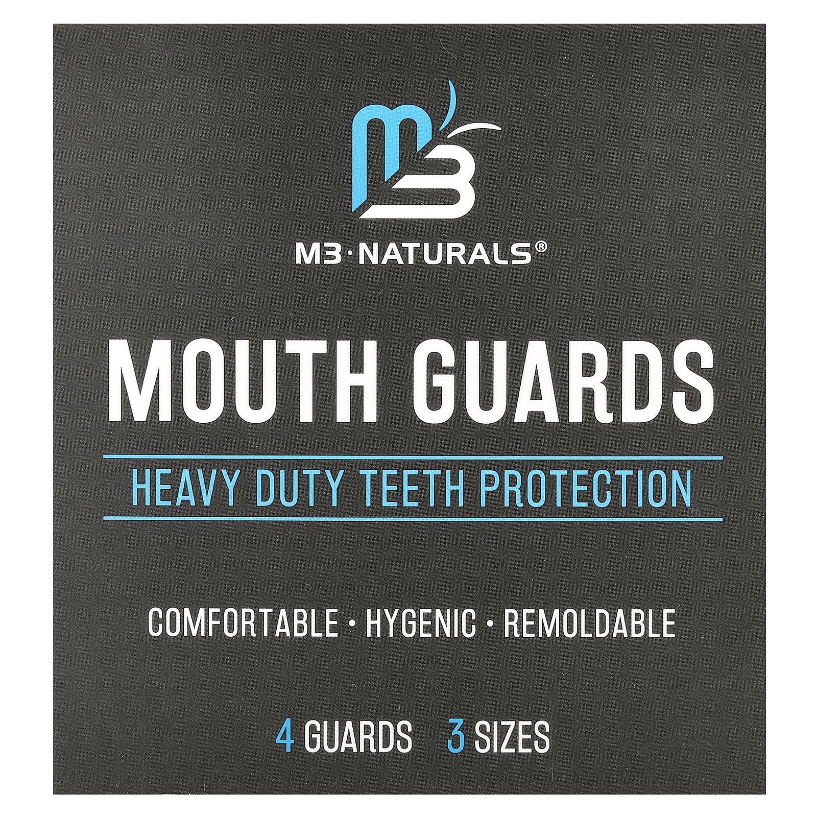 M3, Mouth Guards, 3 Sizes, 4 Guards