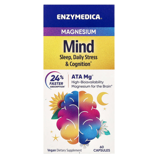 Enzymedica, Magnesium, Mind, 60 Capsules