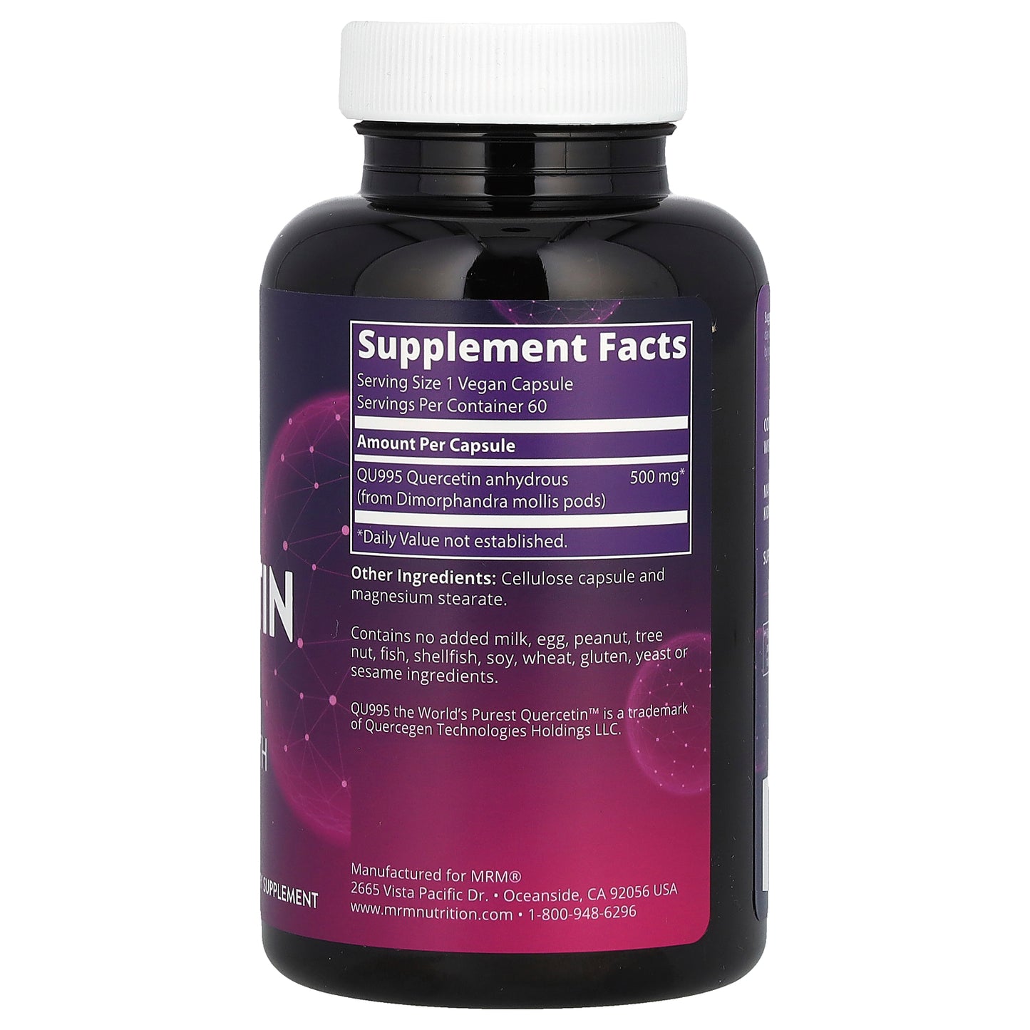 MRM Nutrition, Quercetin, 60 Vegan Capsules (500 mg per Capsule)