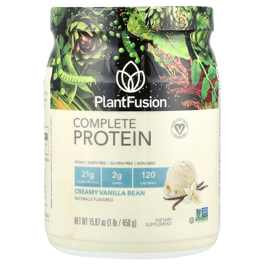 PlantFusion, Complete Protein, Creamy Vanilla Bean, 1 lb (450 g)