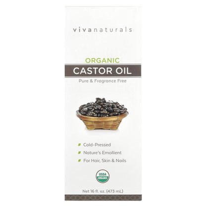 Viva Naturals, Organic Castor Oil, 16 fl oz (473 ml)