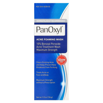 PanOxyl, Acne Foaming Wash, Maximum Strength, 5.5 oz (156 g)