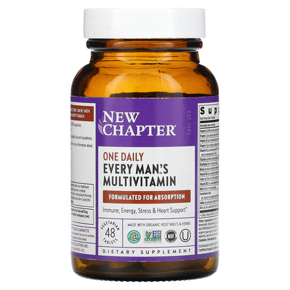 New Chapter, Every Man's One Daily Multivitamin, 48 Vegetarian Tablets