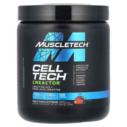 MuscleTech, Cell-Tech™ Creactor®, Fruit Punch Extreme, 9.65 oz (274 g)