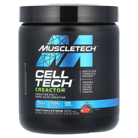 MuscleTech, Cell-Tech™ Creactor®, Fruit Punch Extreme, 9.65 oz (274 g)