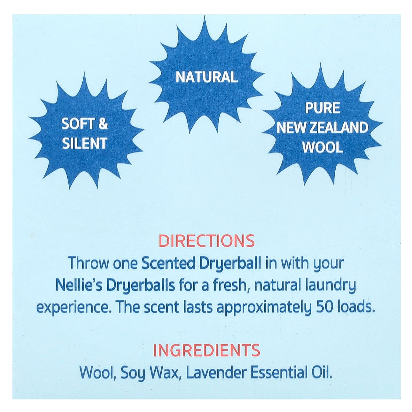 Nellie's, Scented Dryerball, Lavender, 1 Dryerball