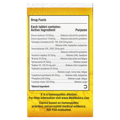 MediNatura, T-Relief™, ReBoost™, Zinc +10, Max Cold & Flu Relief, 60 Tablets