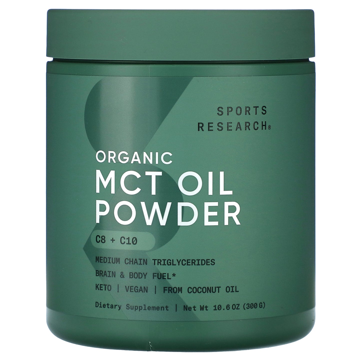 Sports Research, Organic MCT Oil Powder, 10.6 oz (300 g)