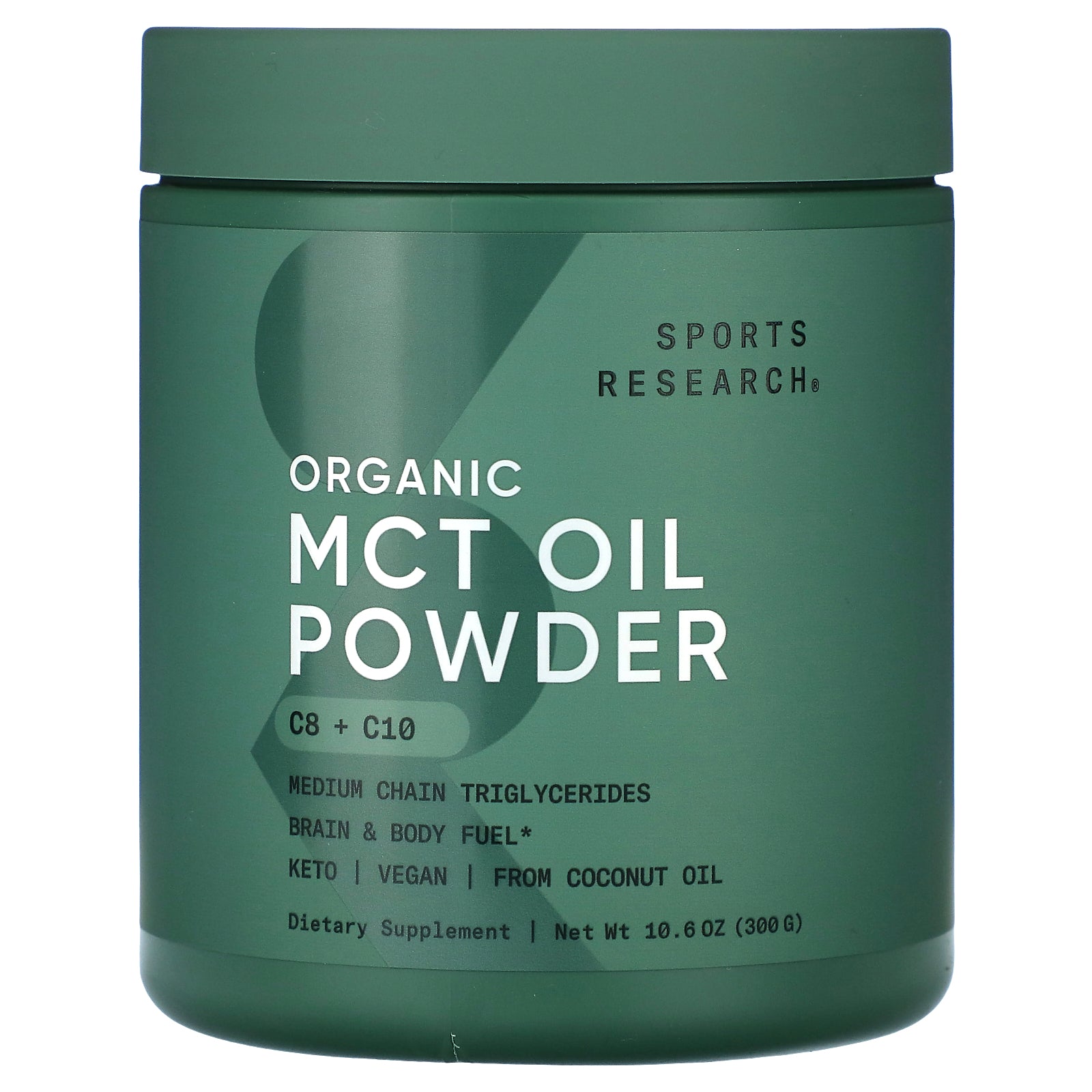 Sports Research, Organic MCT Oil Powder, 10.6 oz (300 g)