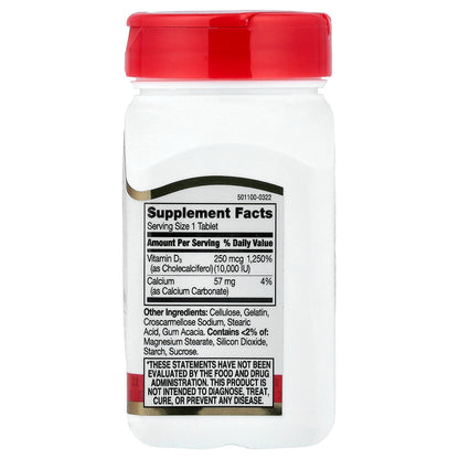 21st Century, Vitamin D3, 250 mcg (10,000 IU), 110 Tablets