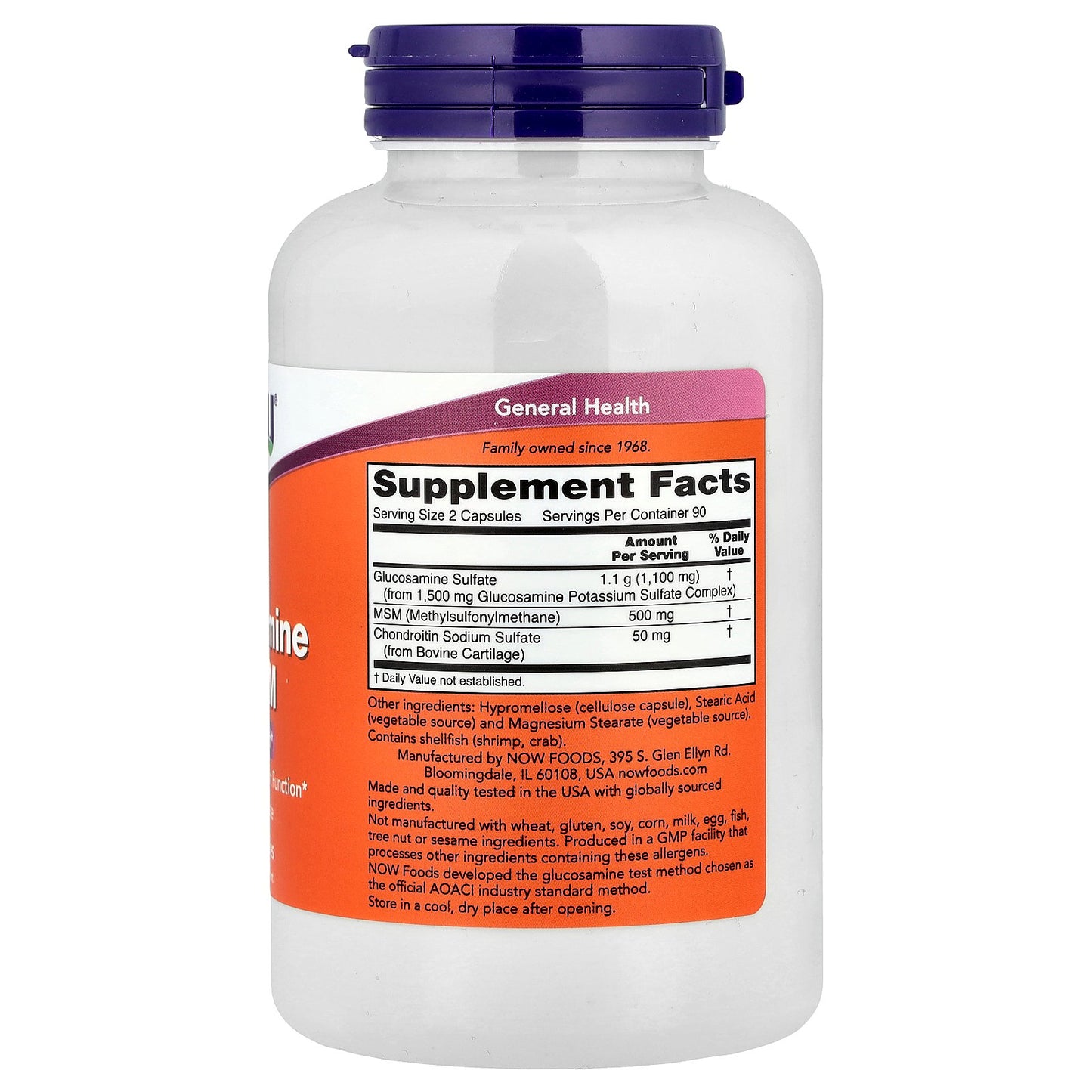 NOW Foods, Glucosamine & MSM, 180 Capsules