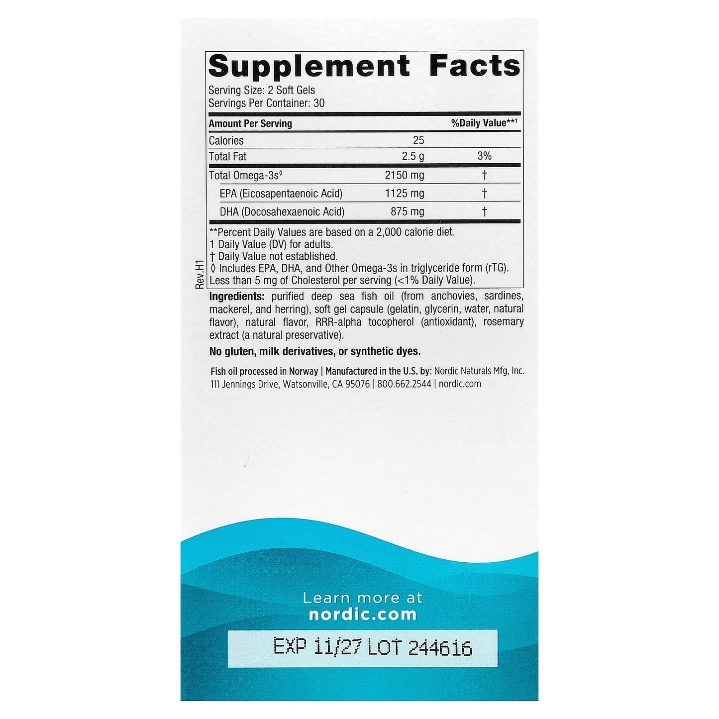 Nordic Naturals, Ultimate Omega® 2X, Lemon, 60 Softgels (1,075 mg per Softgel)