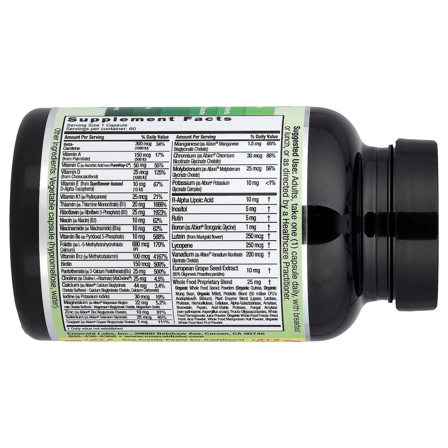 Emerald Laboratories, CoEnzymated Women's 1-Daily Multi, 60 Vegetable Caps