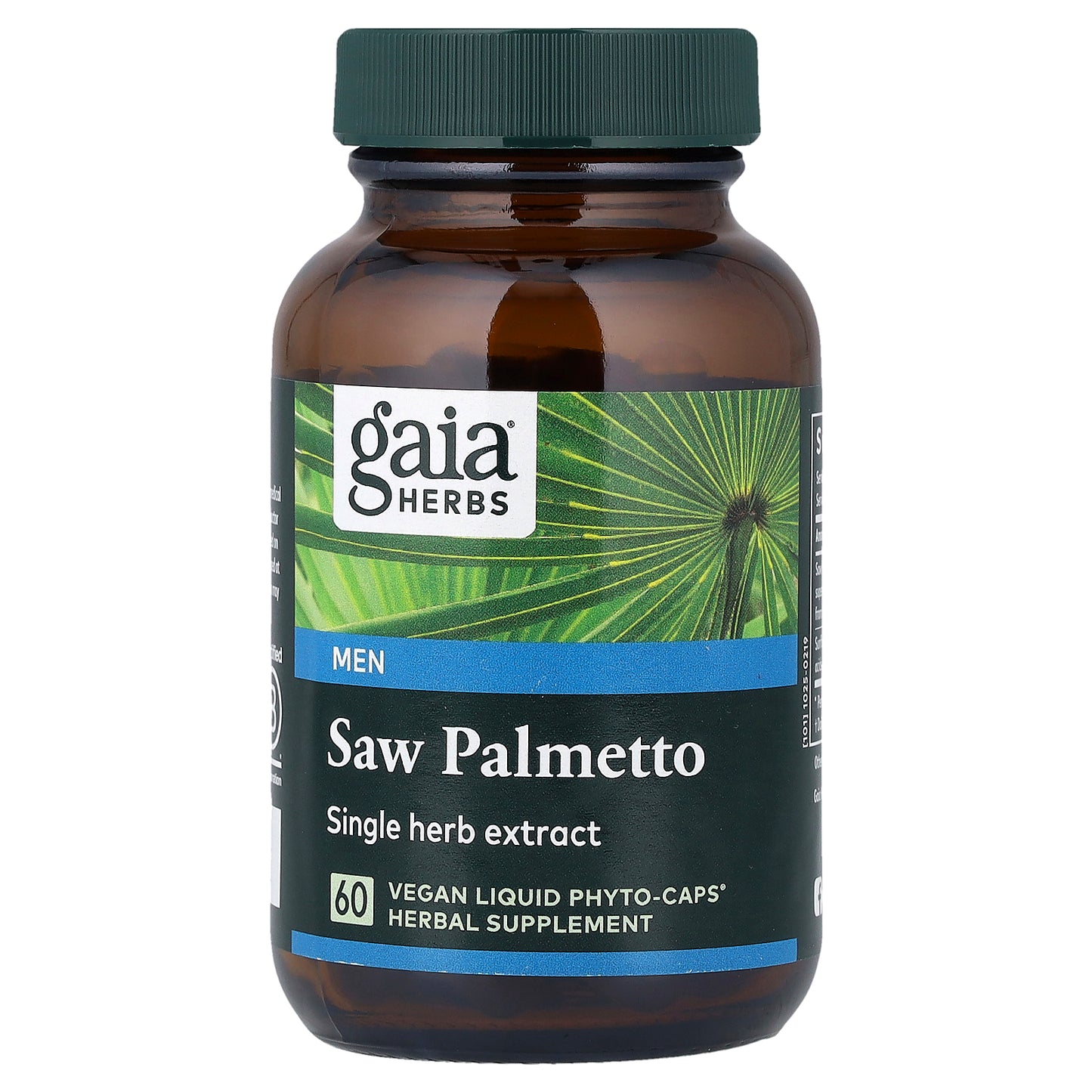 Gaia Herbs, Men, Saw Palmetto, 60 Liquid Phyto-Caps®