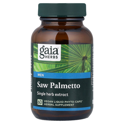 Gaia Herbs, Men, Saw Palmetto, 60 Liquid Phyto-Caps®