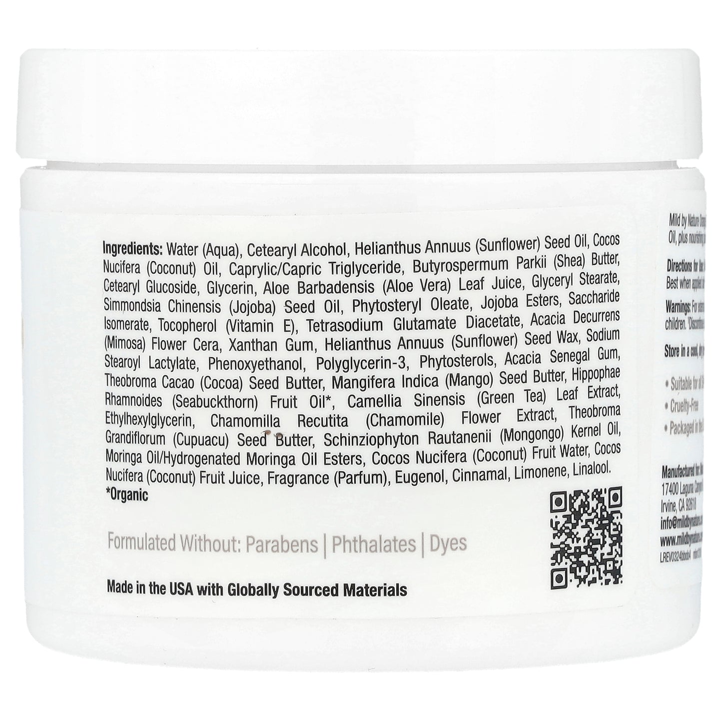 Mild By Nature, Orange Bergamot Body Butter, 4 oz (114 g)