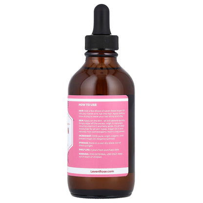 Leven Rose, 100% Pure & Organic, Argan Oil, 4 fl oz (118 ml)