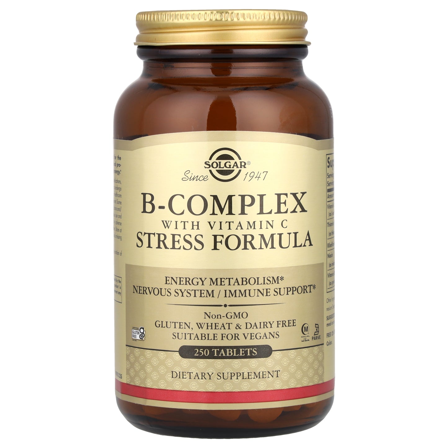 Solgar, B-Complex with Vitamin C Stress Formula, 250 Tablets