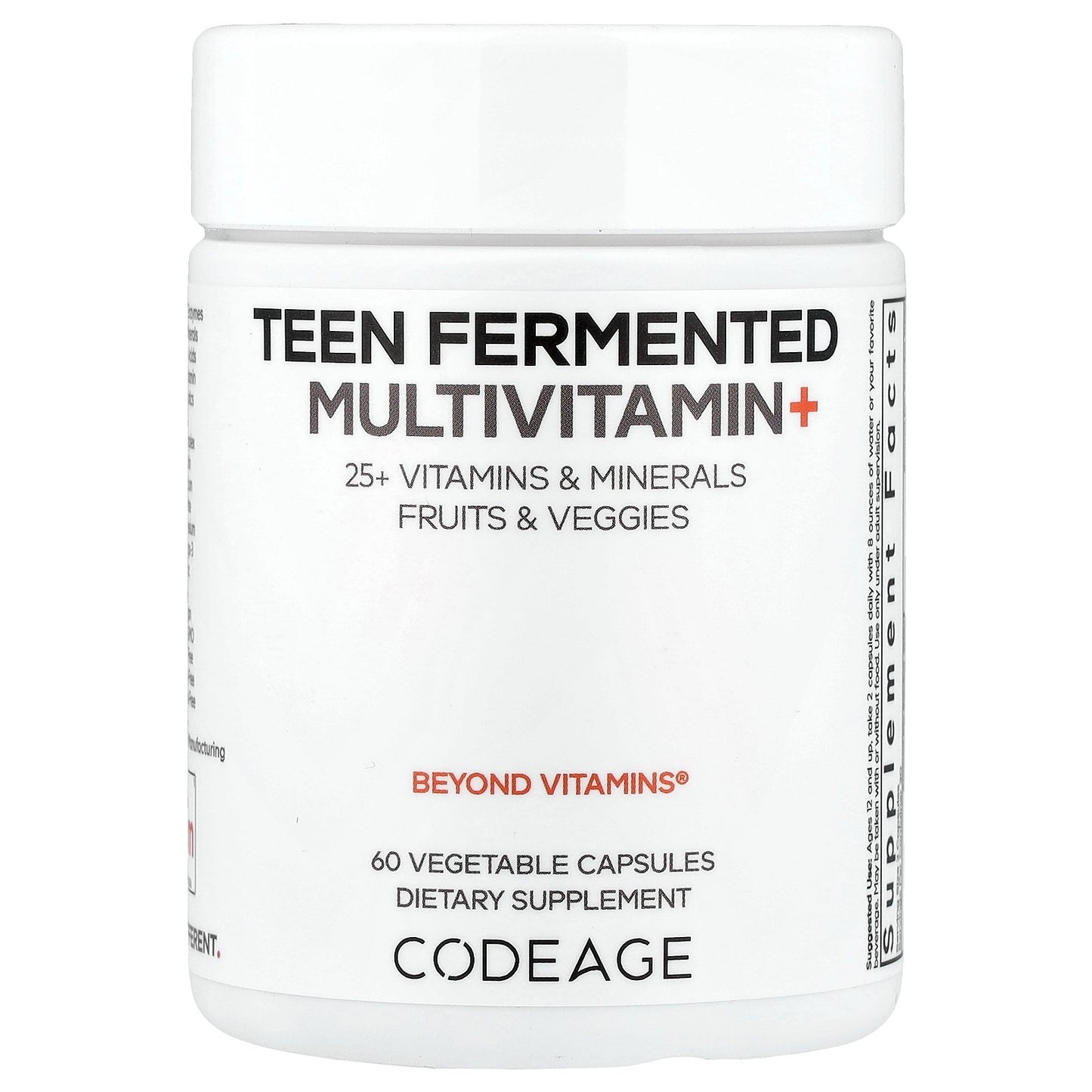 Codeage, Teen Fermented Multivitamin+, 60 Vegetable Capsules