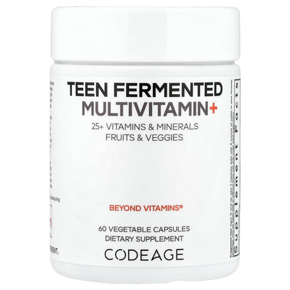 Codeage, Teen Fermented Multivitamin+, 60 Vegetable Capsules