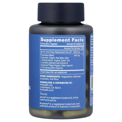 ProHealth Longevity, Trans-Resveratrol Plus, 60 Capsules