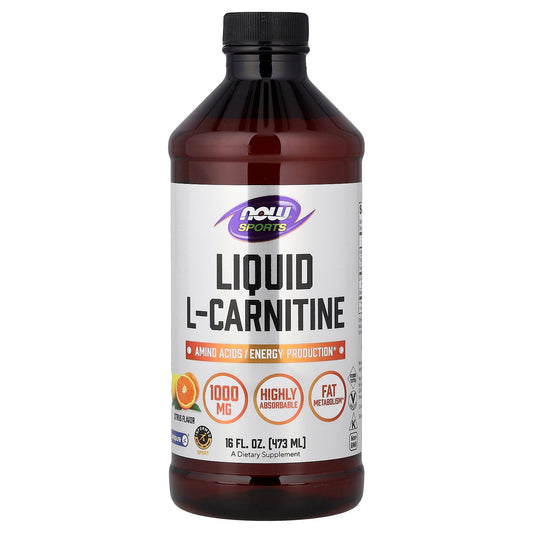NOW Foods, Sports, Liquid L-Carnitine, Citrus, 16 fl oz (473 ml)