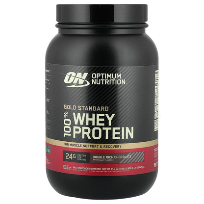 Optimum Nutrition, Gold Standard® 100% Whey Protein, Double Rich Chocolate, 1.98 lb (899 g)