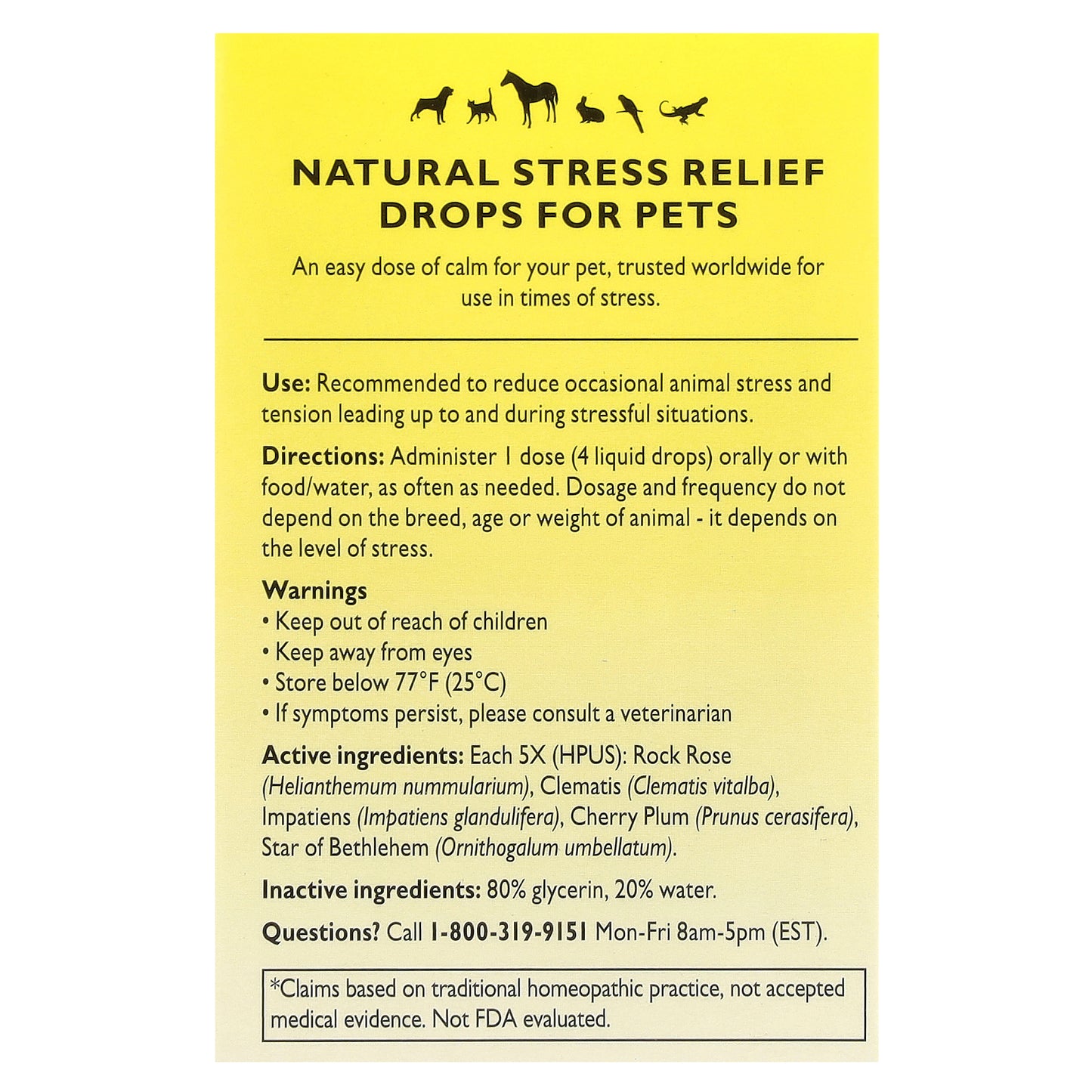 Bach, Rescue Remedy® Pet, Natural Stress Relief For Pets, 0.35 fl oz (10 ml)