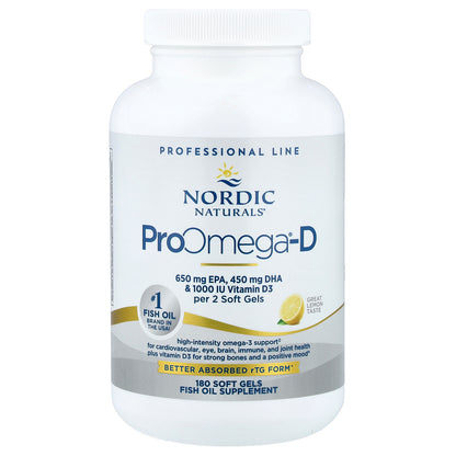 Nordic Naturals, ProOmega®-D, Great Lemon, 180 Soft Gels