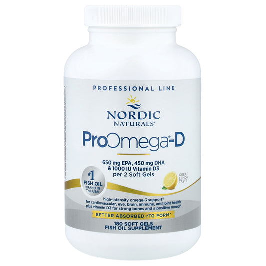 Nordic Naturals, ProOmega®-D, Great Lemon, 180 Soft Gels