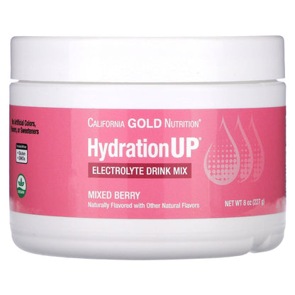 California Gold Nutrition, HydrationUP - Electrolytes Mixed Berry, 8 oz (227 g)