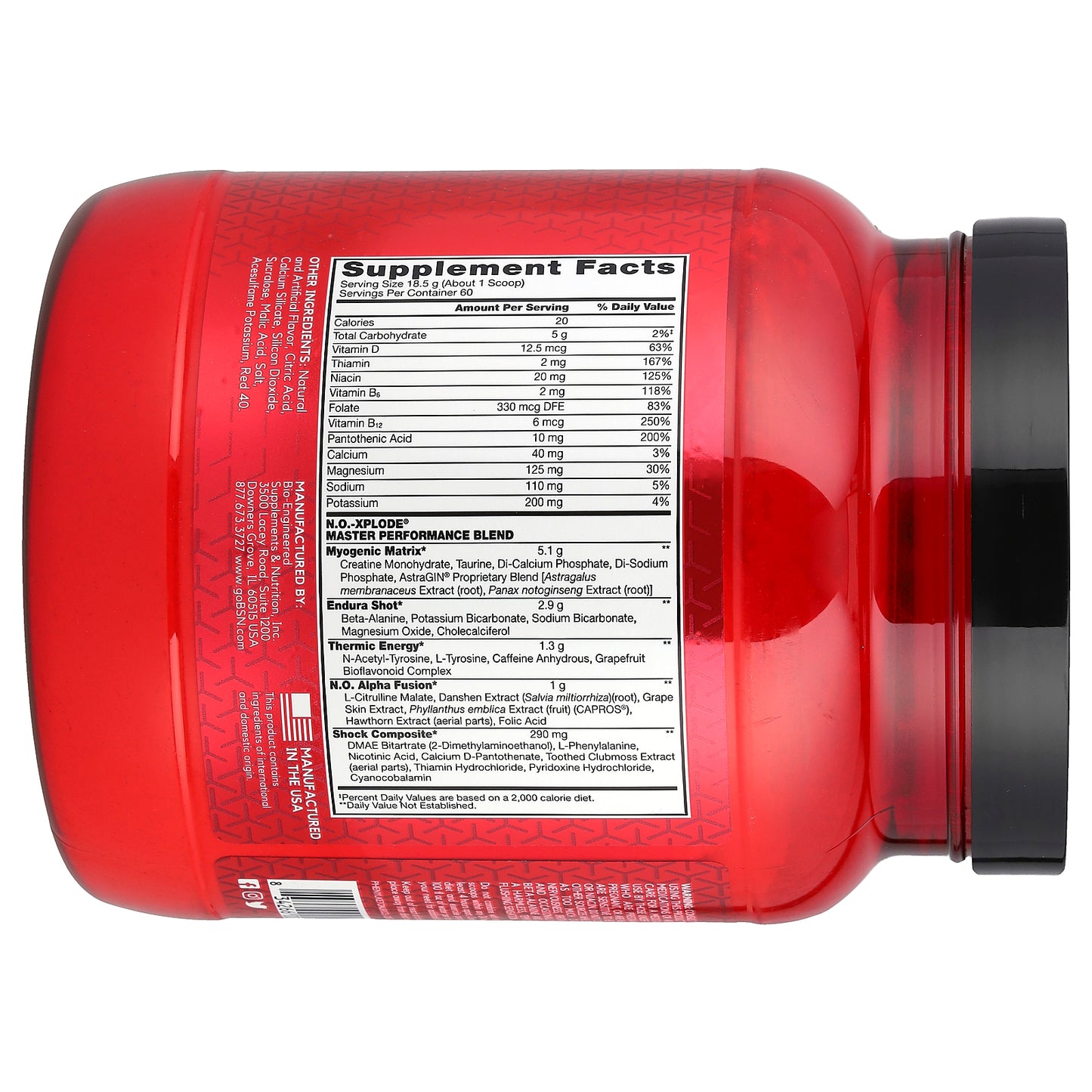 BSN, N.O.-Xplode®, Legendary Pre-Workout, Fruit Punch, 2.45 lbs (1.11 kg)