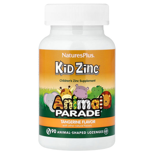 NaturesPlus, Animal Parade®, Kid Zinc®, Tangerine, 90 Animal-Shaped Lozenges