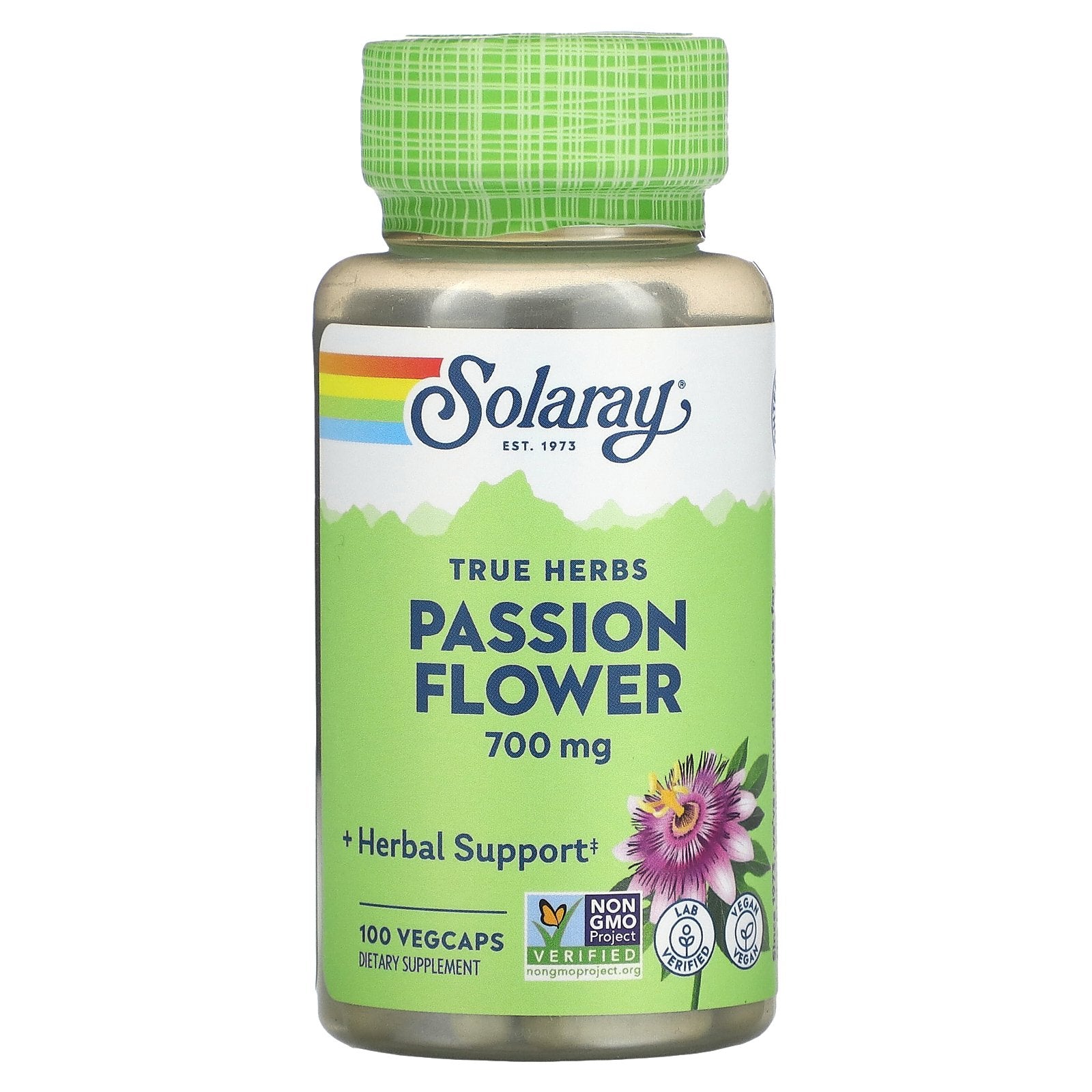 Solaray, True Herbs, Passion Flower, 100 VegCaps (350 mg per Capsule)