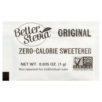 NOW Foods, Better Stevia®, Zero-Calorie Sweetener, Original, 100 Packets, 3.5 oz (100 g)