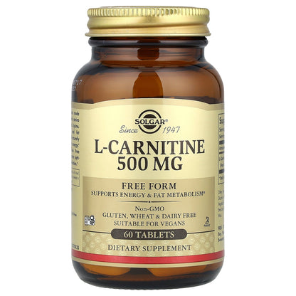 Solgar, L-Carnitine, Free Form, 60 Tablets (500 mg per Tablet)