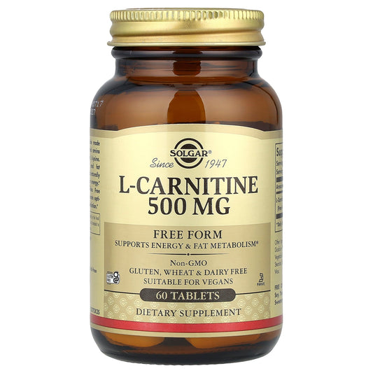 Solgar, L-Carnitine, Free Form, 60 Tablets (500 mg per Tablet)