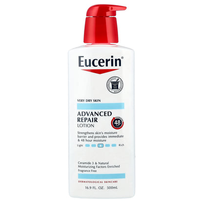 Eucerin, Advanced Repair Lotion, Fragrance Free, 16.9 fl oz (500 ml)