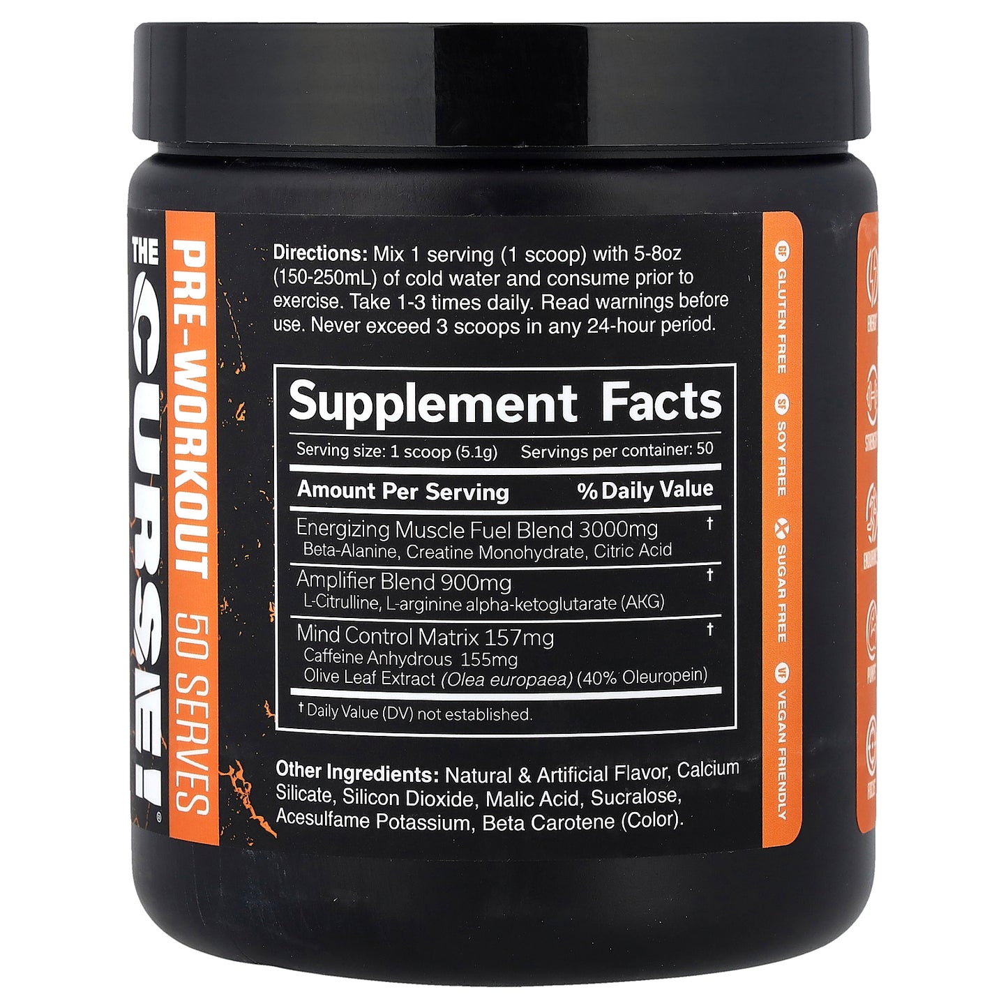 JNX Sports, The Curse!®, Pre Workout, Orange Mango, 8.9 oz (255 g)