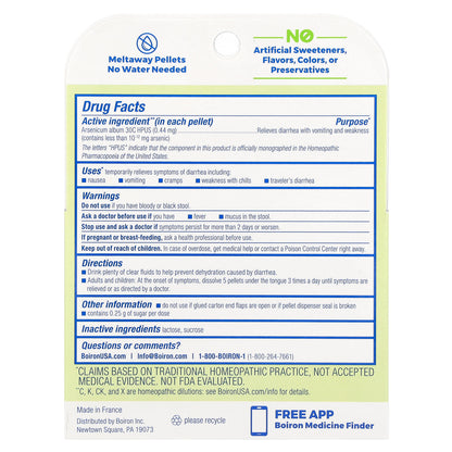 Boiron, Arsenicum, Diarrhea & Vomiting Relief, Meltaway Pellets, 30C, 3 Tubes, 80 Pellets Each
